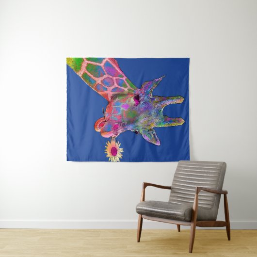 Pop Art Giraffe Wandkleed (In Situ (horizontaal))