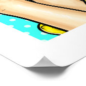 Pop Art Girl met Burger Kitchen 24x24 Poster (Hoek)
