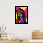 pop art girl poster (Keuken)