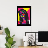 pop art girl poster (Thuiskantoor)