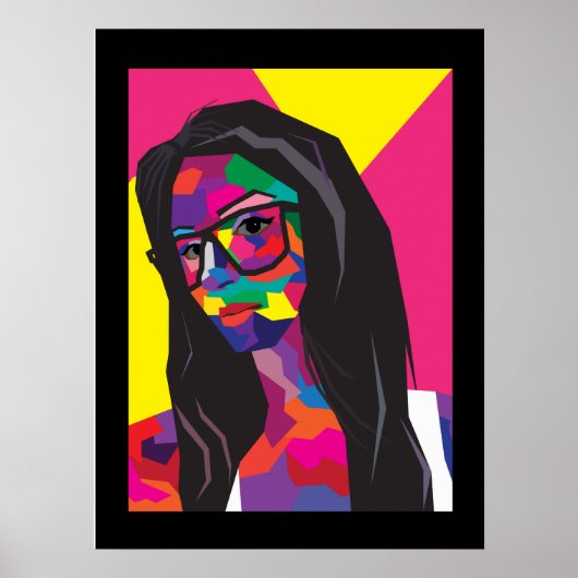 pop art girl poster (Voorkant)