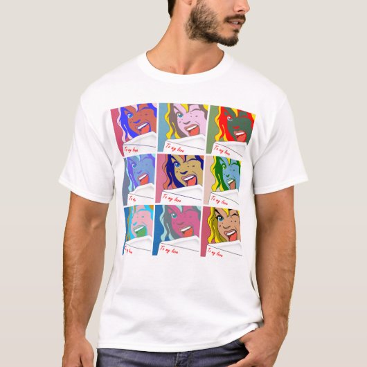 POP ART GIRL T-SHIRT (Voorkant)