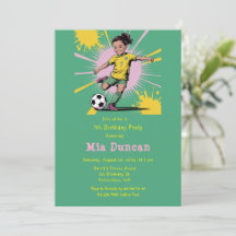 Pop Art Girls Voetbal Verjaardagsfeest