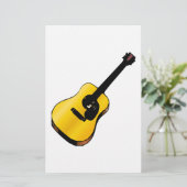 Pop Art Gitaar Briefpapier (Staand voorkant)