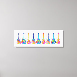 POP ART-GITAARS CANVAS AFDRUK
