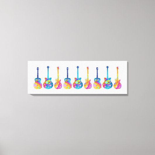 POP ART-GITAARS CANVAS AFDRUK (Voorkant)