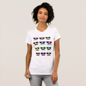 pop Art Glasses and Mustaches Shirt (Voorkant volledig)