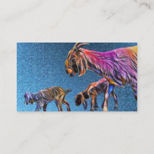 Pop Art Goats Visitekaartje (Achterkant)