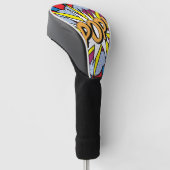 Pop Art Golf Head Hoesje Golfheadcover (Schuin)