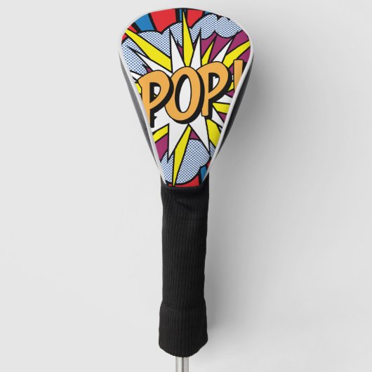 Pop Art Golf Head Hoesje Golfheadcover (Voorkant)