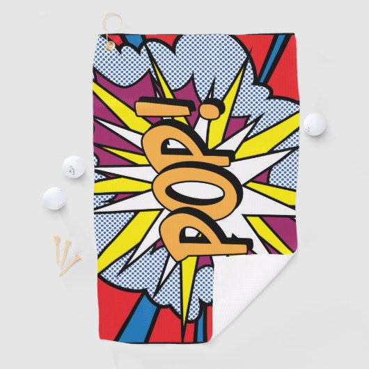 Pop Art Golf Towel Golfhanddoek (Insitu)