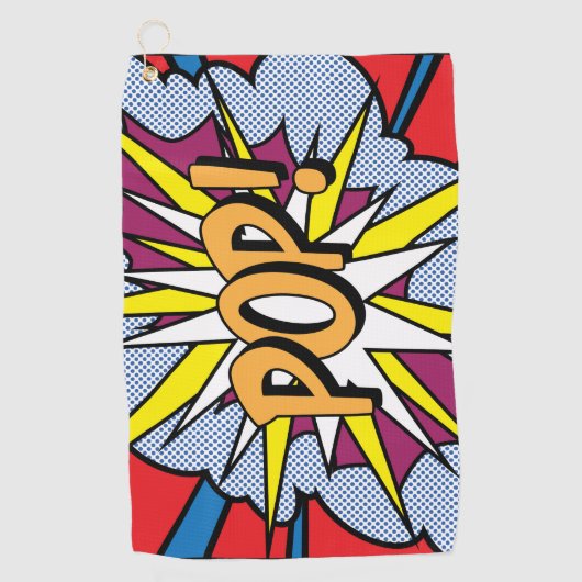 Pop Art Golf Towel Golfhanddoek (Voorkant)