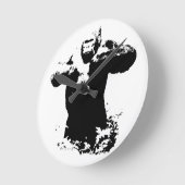 Pop Art Gorilla Beating Borst Acryl Wandklok (Hoek)