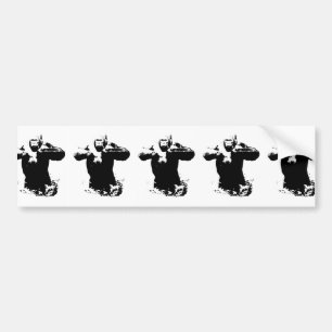 Pop Art Gorilla Beating Borst Bumpersticker