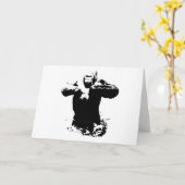 Pop Art Gorilla Beating Borst Wenskaart Kaart (Gele Bloem)