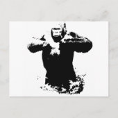 Pop Art Gorilla Beating Chest Briefkaart (Voorkant)