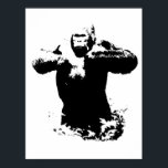 Pop Art Gorilla Beating Chest Poster<br><div class="desc">Pop Art Style Moderne Animal Computer Afbeeldingen - Stijlvolle softwarekunst</div>