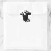 Pop Art Gorilla Beating Chest Square Sticker (Tas)