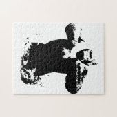 Pop Art Gorilla Behandel de kasten van wilde diere Legpuzzel (Horizontaal)