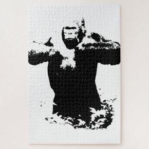 Pop Art Gorilla Behandel de kasten van wilde diere Legpuzzel