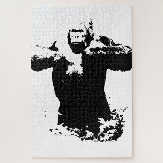 Pop Art Gorilla Behandel de kasten van wilde diere Legpuzzel (Verticaal)
