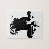 Pop Art Gorilla Behandel de kasten van wilde diere Legpuzzel (Horizontaal)