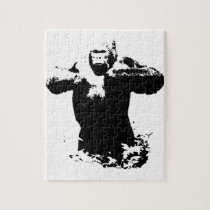 Pop Art Gorilla Behandel de kasten van wilde diere Legpuzzel