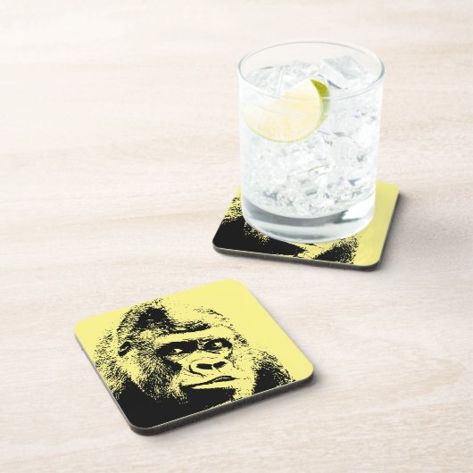 Pop Art Gorilla Bier Onderzetter (Rechterzijde)