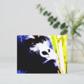 Pop Art Gorilla Briefkaart (Staand voorkant)