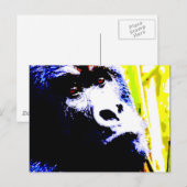 Pop Art Gorilla Briefkaart (Voorkant / Achterkant)