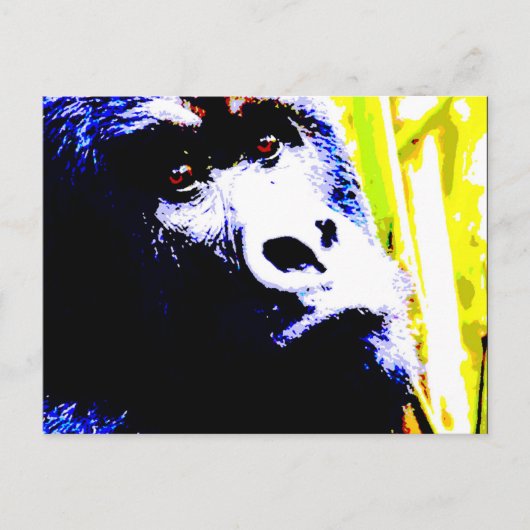 Pop Art Gorilla Briefkaart (Voorkant)