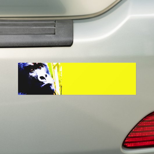 Pop Art Gorilla Bumpersticker (Op auto)