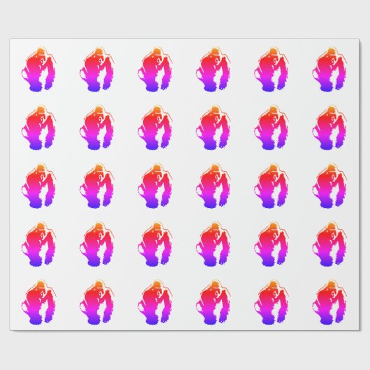 Pop Art Gorilla Cadeaupapier (Vlak)