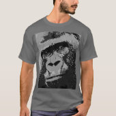 Pop Art Gorilla Dark Grey T-shirt (Voorkant)