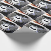 Pop Art Gorilla gezicht kerst inpakpapier (Hoek)