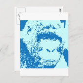 Pop Art Gorilla Gezichten Briefkaart (Voorkant / Achterkant)