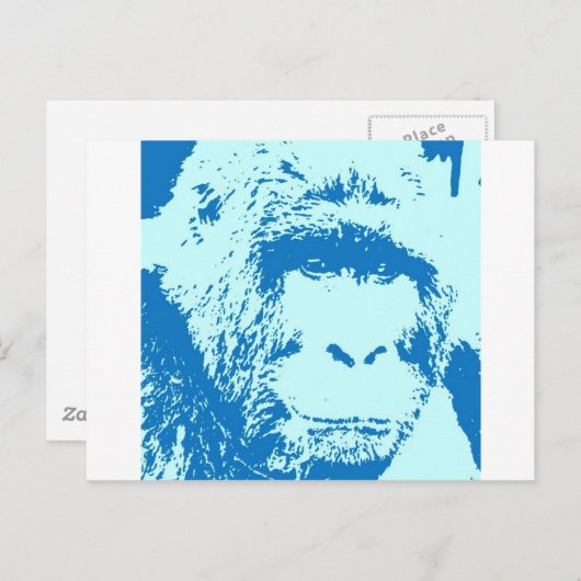 Pop Art Gorilla Gezichten Briefkaart (Voorkant / Achterkant)