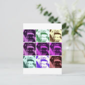 Pop Art Gorilla Gezichten Briefkaart (Staand voorkant)