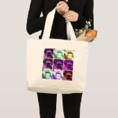 Pop Art Gorilla Gezichten Grote Tote Bag (Voorkant (product))