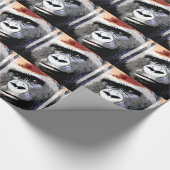 Pop Art Gorilla Gezichten Kerst Wrapping Papier (Hoek)