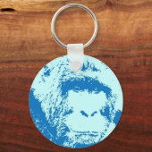 Pop Art Gorilla Gezichten Sleutelhanger (Voorkant)