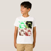 Pop Art Gorilla Gezichten T-shirt (Voorkant volledig)