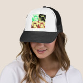 Pop Art Gorilla Gezichten Trucker Pet (In situ)