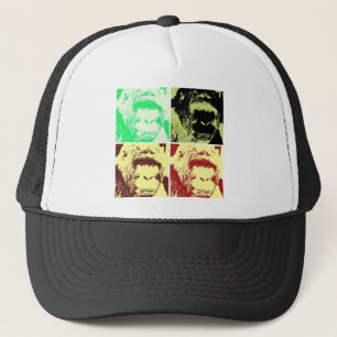 Pop Art Gorilla Gezichten Trucker Pet