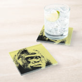 Pop Art Gorilla Glazen Onderzetter (Schuin)