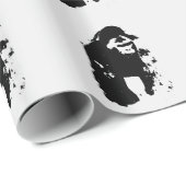 Pop Art Gorilla Kerst inpakpapier (Rol Hoek)