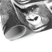 Pop Art Gorilla Kerst inpakpapier (Rol Hoek)