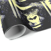 Pop Art Gorilla Kerst inpakpapier (Rol Hoek)