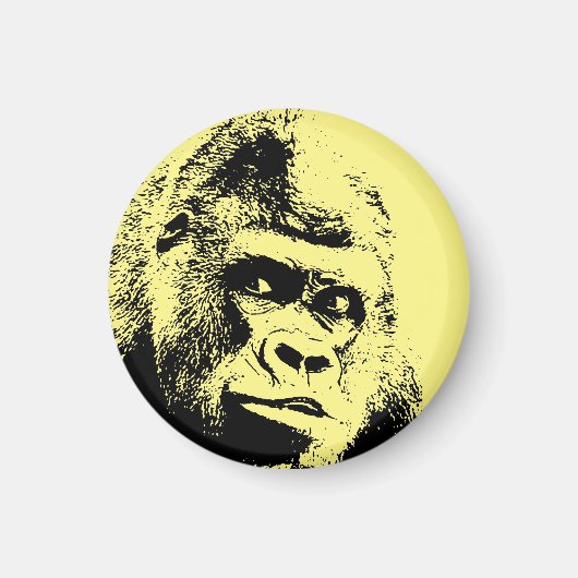 Pop Art Gorilla Magneet (Voorkant)