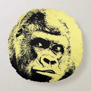 Pop Art Gorilla Rond Kussen